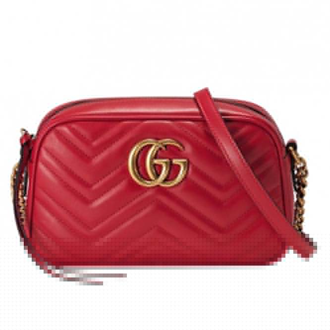 G*u*i marmont mini matelassÉ shoulder bag 448065  (18*12*6cm)